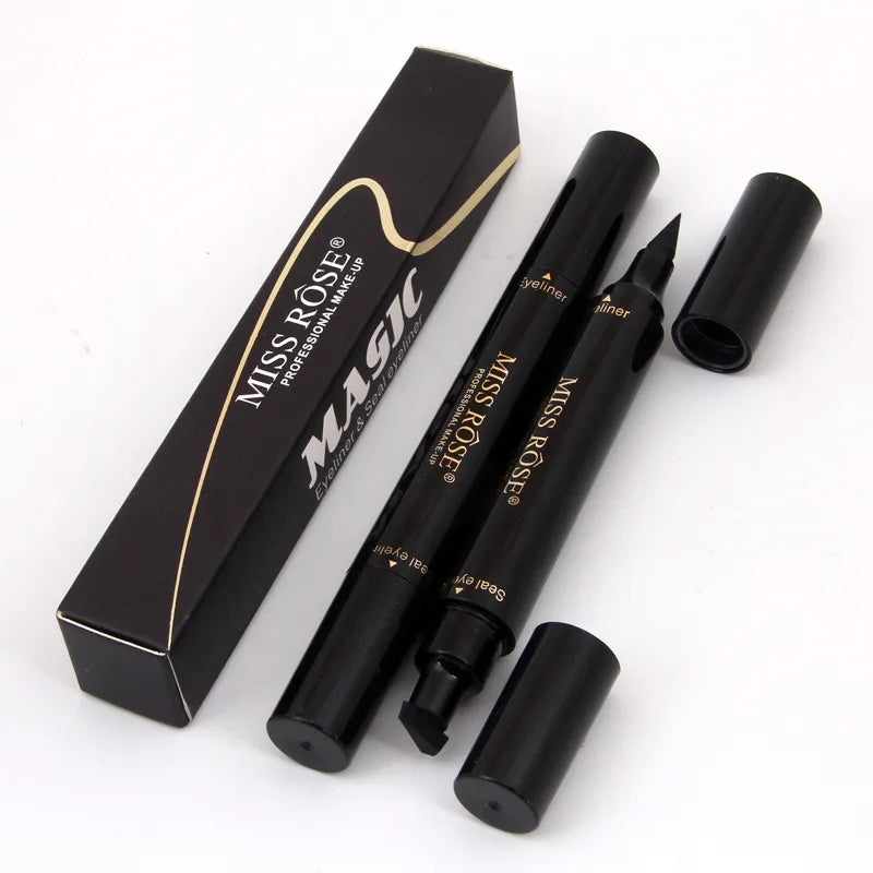 Miss Rose Makeup Liquid Eyeliner Pencil Quick Dry Waterproof Eye Liner With Stamp Beauty Eye Pencil