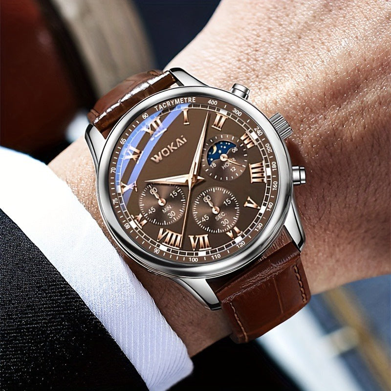 Men Business Wrist Watch Quartz Casual Belt