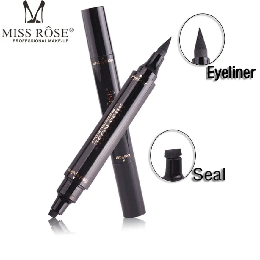 Miss Rose Makeup Liquid Eyeliner Pencil Quick Dry Waterproof Eye Liner With Stamp Beauty Eye Pencil