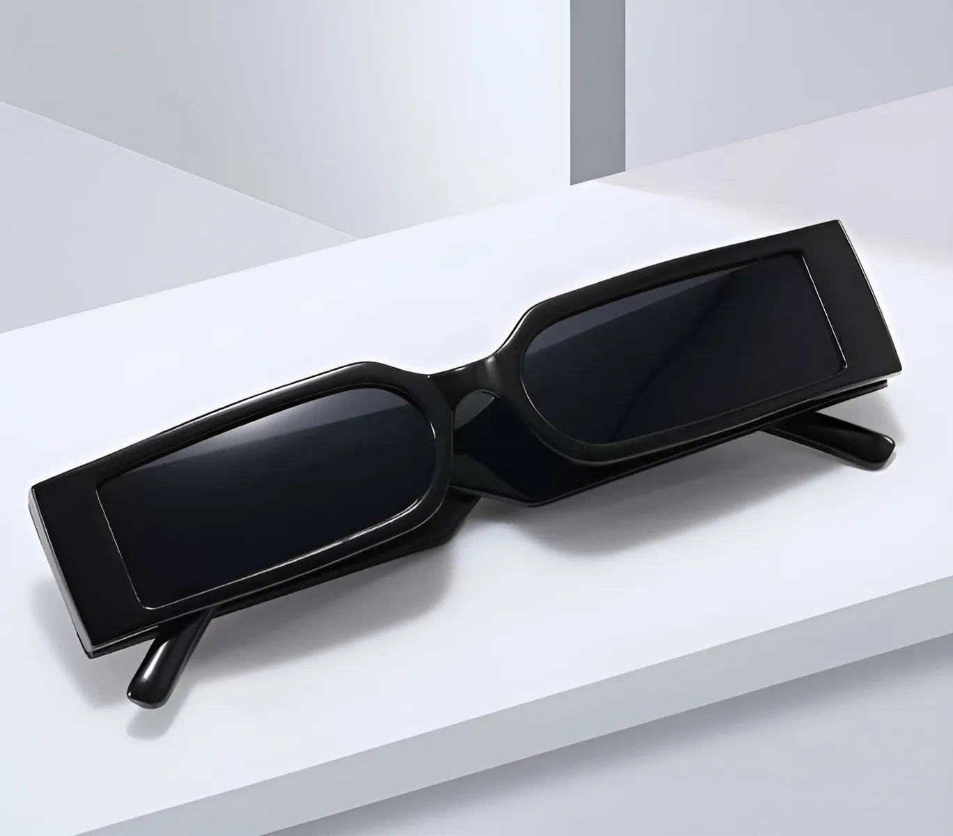 Trendy Rectangle Frame Sunglasses Hip Hop Rectangle Frame Sunglasses