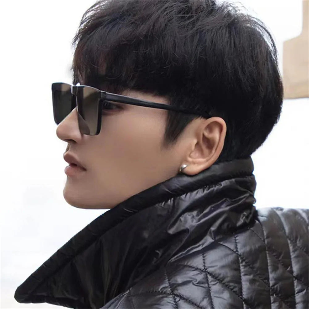 Retro Square Frame Polarized Sunglasses Fashion Men's Outdoor Sunscreen Sun Glasses
