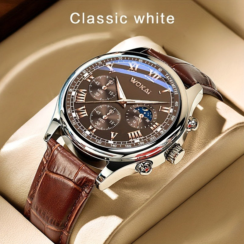 Men Business Wrist Watch Quartz Casual Belt
