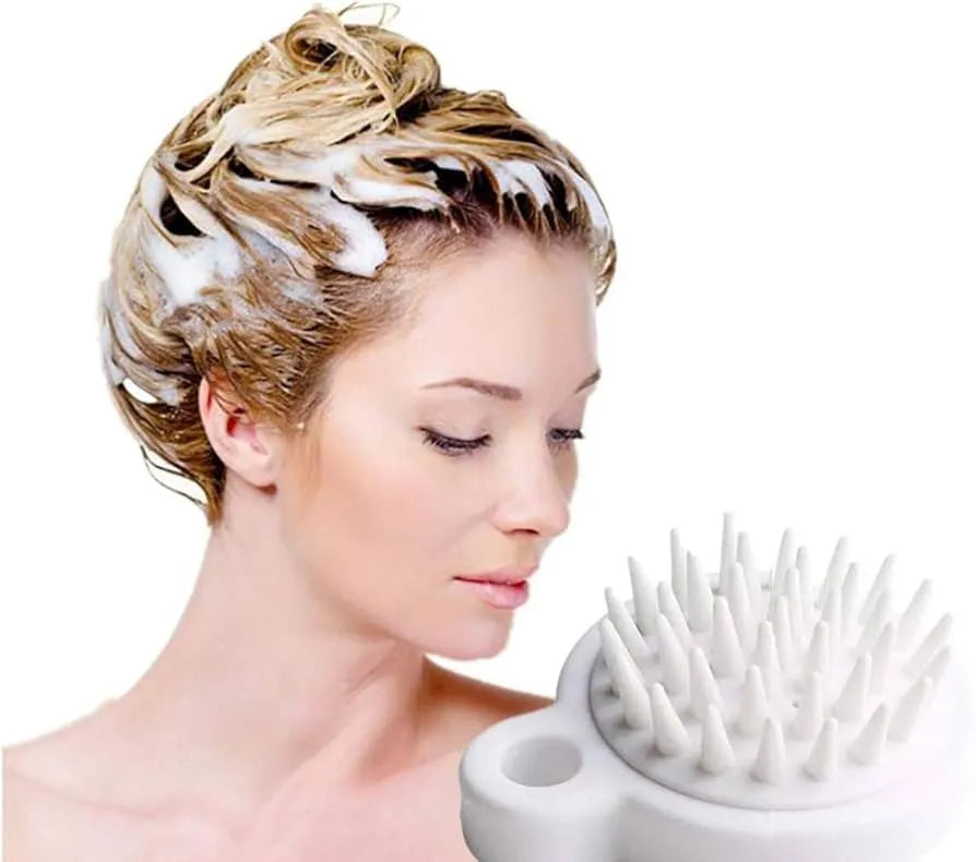 Shampoo Massager Brush Scalp Hair Scrubber with Soft Silicone Bristles For All Type Of Hairs