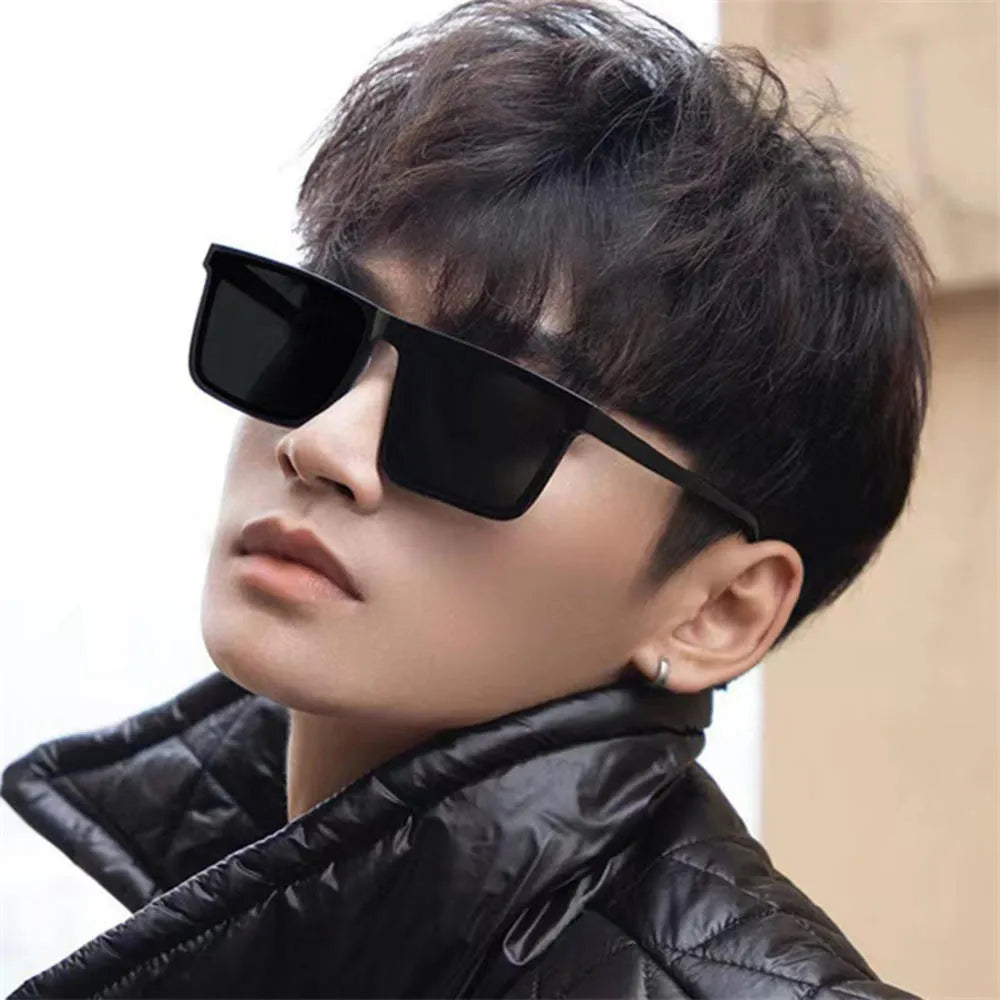 Retro Square Frame Polarized Sunglasses Fashion Men's Outdoor Sunscreen Sun Glasses