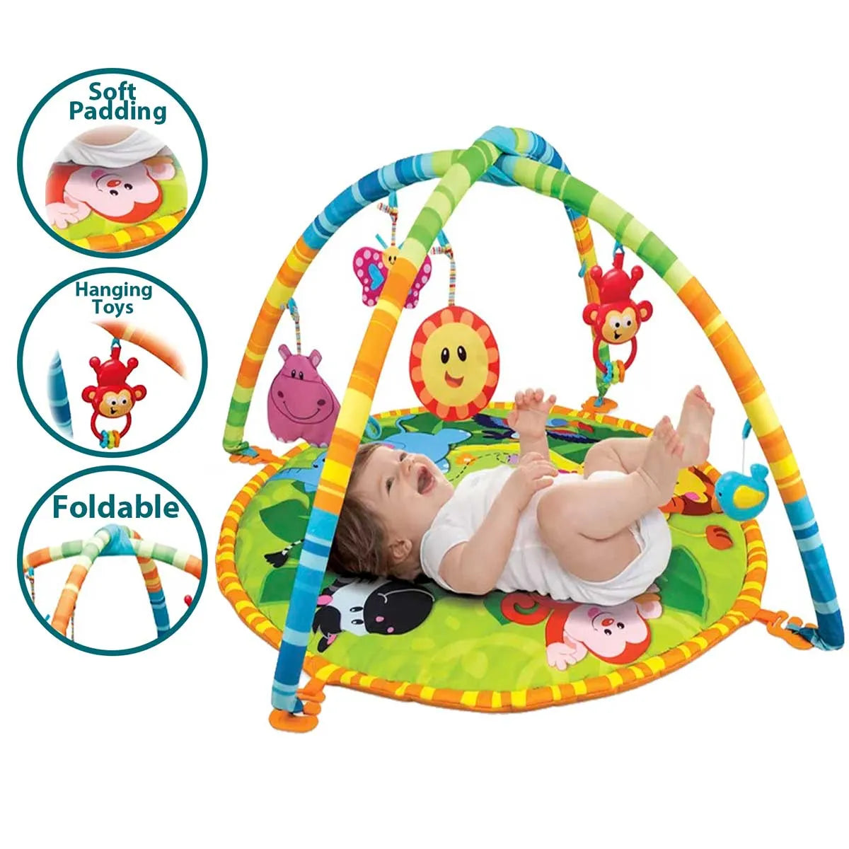 Baby Play Mat with Hanging Rattles For kids / Indoor Games Baby