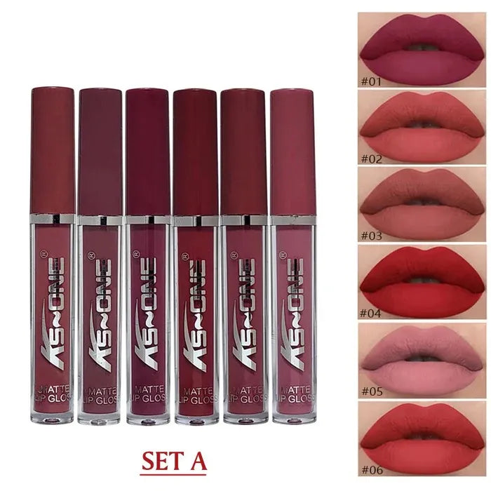 KS-ONE 12 Colors Matte Liquid Lipstick Set 2.5ml*12pcs all set in 1 box.
