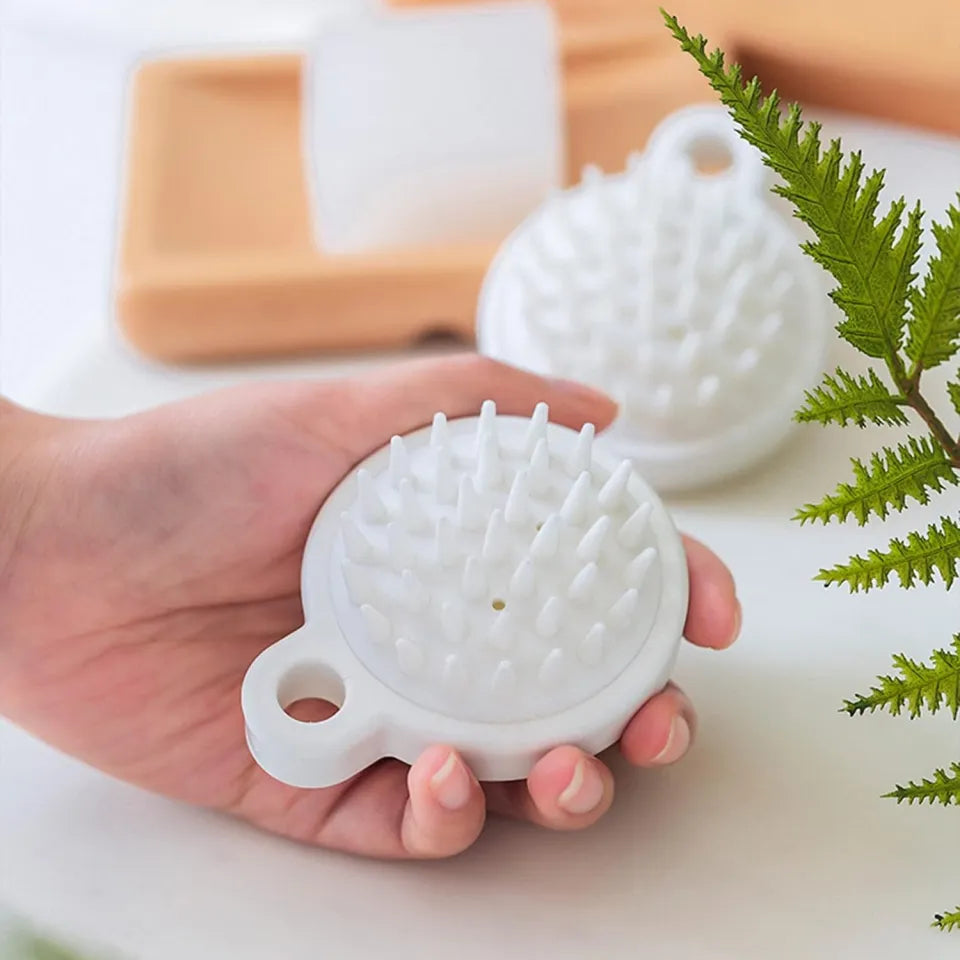 Shampoo Massager Brush Scalp Hair Scrubber with Soft Silicone Bristles For All Type Of Hairs