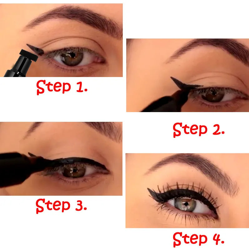 Miss Rose Makeup Liquid Eyeliner Pencil Quick Dry Waterproof Eye Liner With Stamp Beauty Eye Pencil
