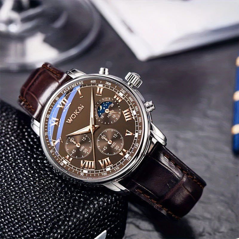 Men Business Wrist Watch Quartz Casual Belt