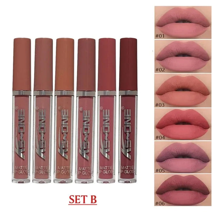 KS-ONE 12 Colors Matte Liquid Lipstick Set 2.5ml*12pcs all set in 1 box.