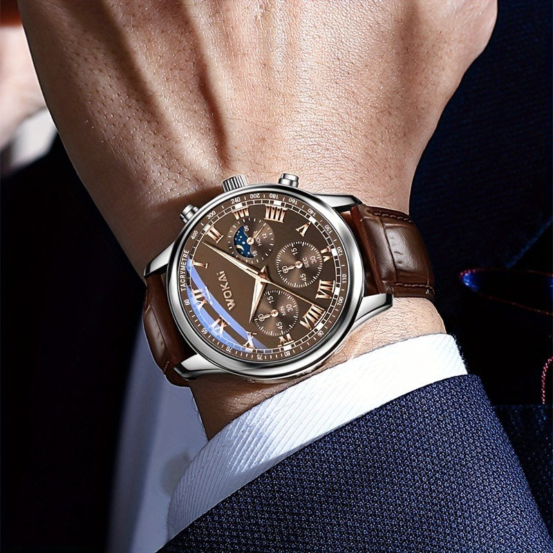 Men Business Wrist Watch Quartz Casual Belt