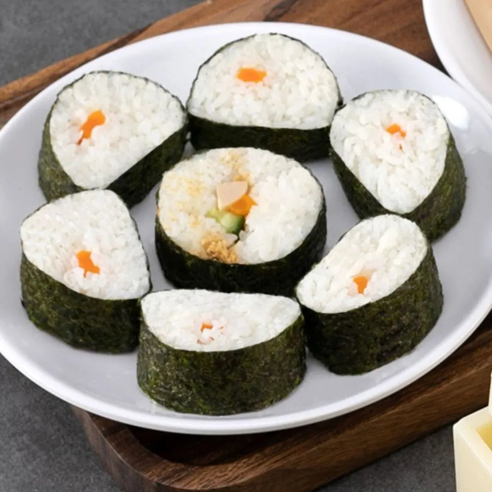 Sushi Maker Equipment Kit Plastic Kimbap Sushi Rolls Mold Round Square Heart-shaped