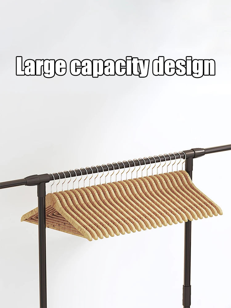 Three Layer Multifunctional Clothes Rack Floor Standing Clothes Drying Rack