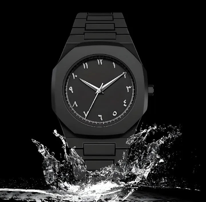 Arabic Aura watch 2025 New Arabic Men’s Aura Watch Black Modern Creative Design