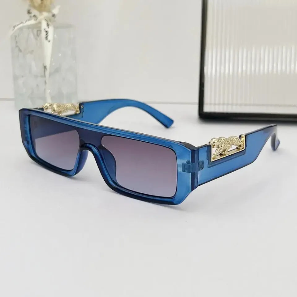 Eldorado Jaguaar Decorated Arms Rectangle Sunglasses for Men