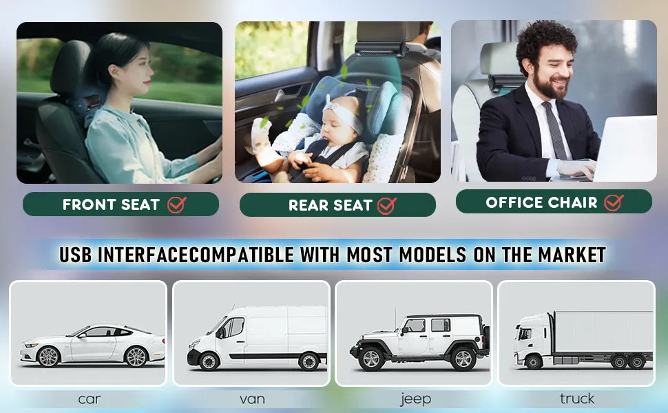 USB Car Seat Cooling Fan