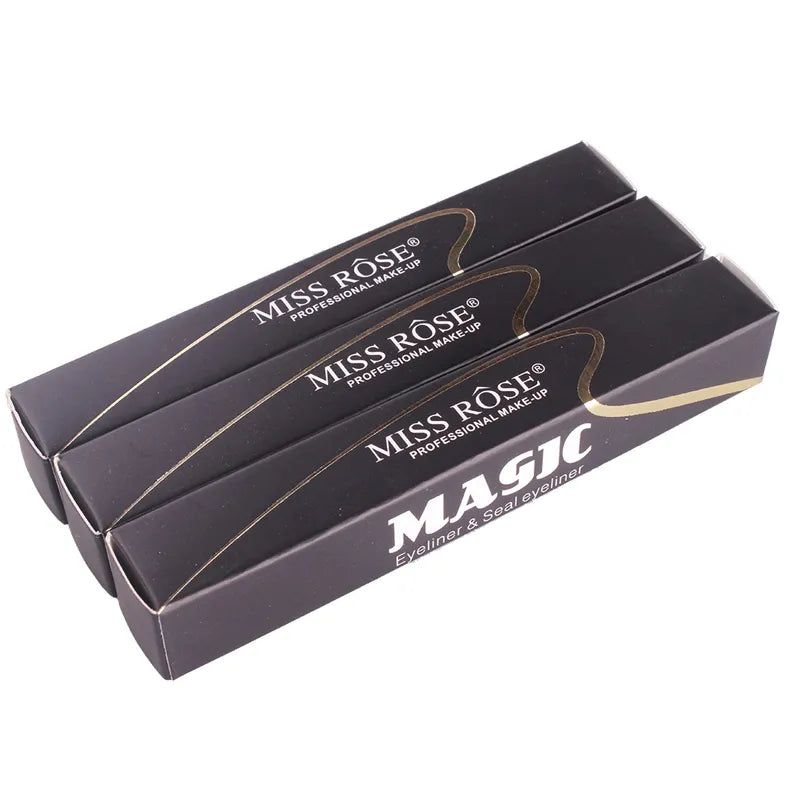 Miss Rose Makeup Liquid Eyeliner Pencil Quick Dry Waterproof Eye Liner With Stamp Beauty Eye Pencil