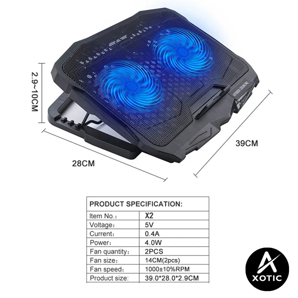 Laptop Cooling Pad Turbo Cooling pad for laptop - 2 Fans