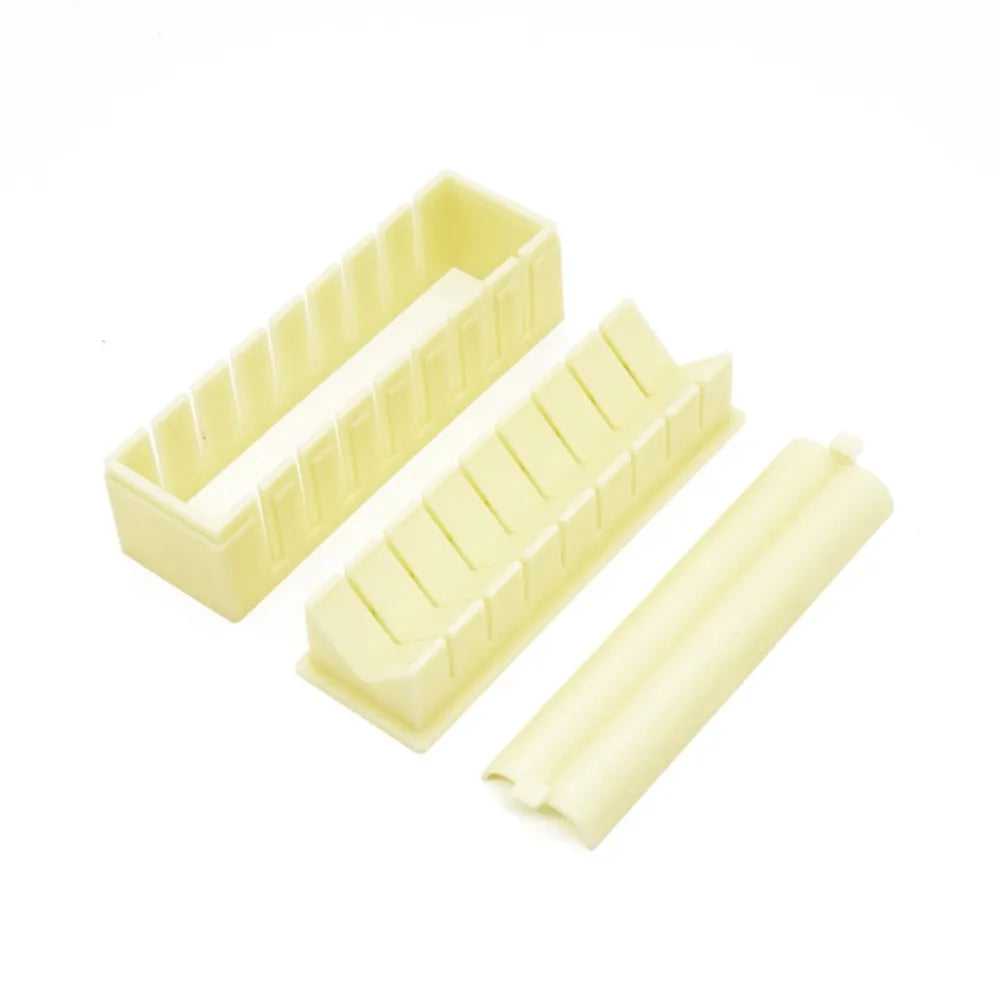 Sushi Maker Equipment Kit Plastic Kimbap Sushi Rolls Mold Round Square Heart-shaped