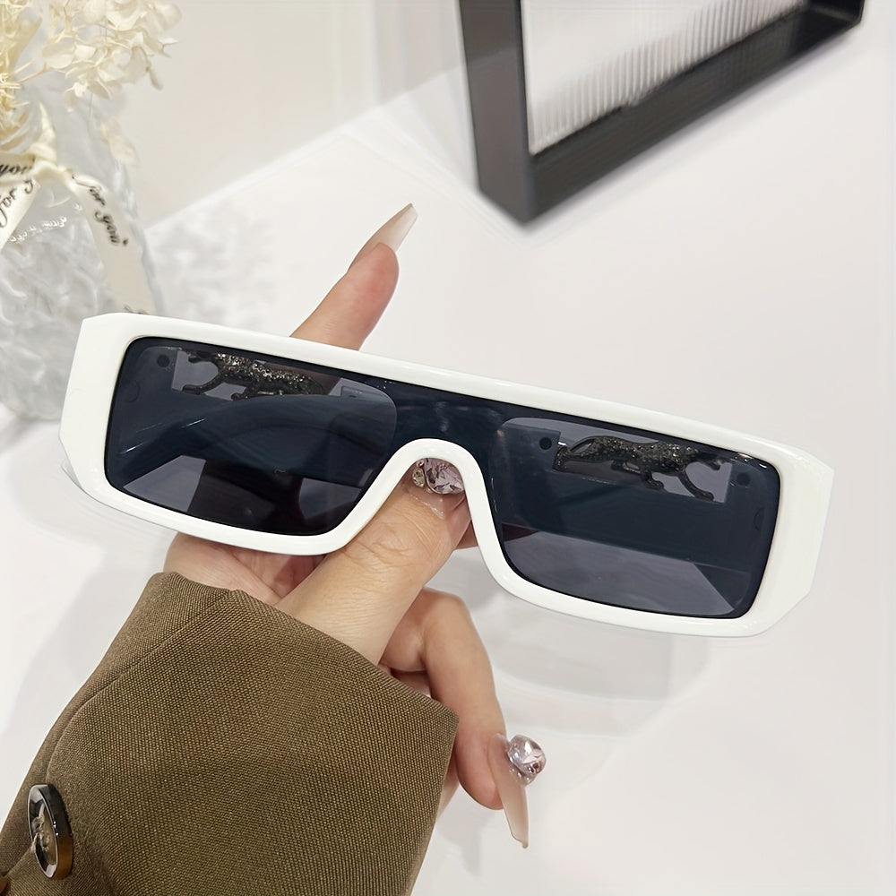 Eldorado Jaguaar Decorated Arms Rectangle Sunglasses for Men