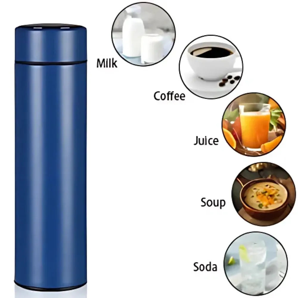 Customize With Your Name LED Temperature Water Bottle 500ml | Laser Printed Name | Digital Display Stainless Steel Vacuum Flask
