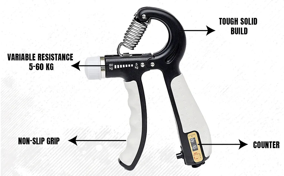 Histro Automatic Counting Hand Gripper Adjustable Resistance Automatic Counting Non-Slip Hand Grip Strength Trainer Fingers