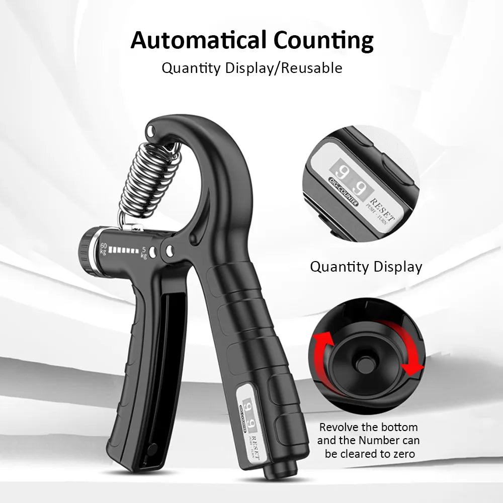 Histro Automatic Counting Hand Gripper Adjustable Resistance Automatic Counting Non-Slip Hand Grip Strength Trainer Fingers