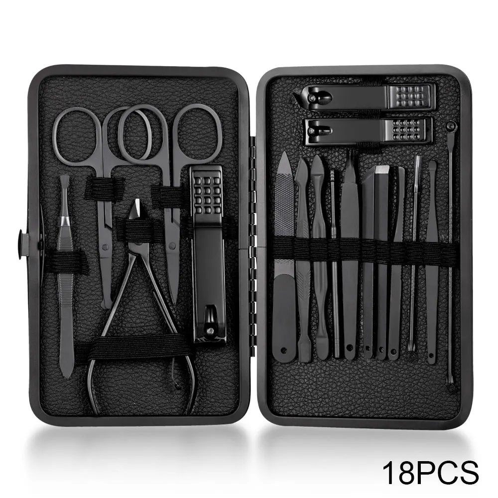 Nail Clippers Manicure Tool Set, With Portable Travel Case, Dead Skin Clippers, Cuticle Nippers and Cutter Kit