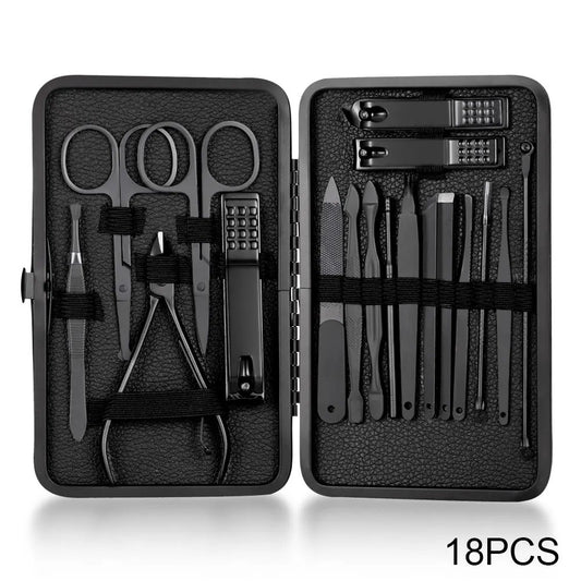 Nail Clippers Manicure Tool Set, With Portable Travel Case, Dead Skin Clippers, Cuticle Nippers and Cutter Kit