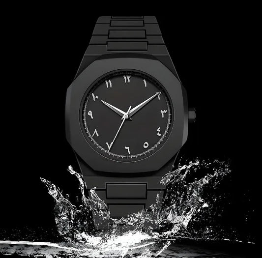 Arabic Aura watch 2025 New Arabic Men’s Aura Watch Black Modern Creative Design