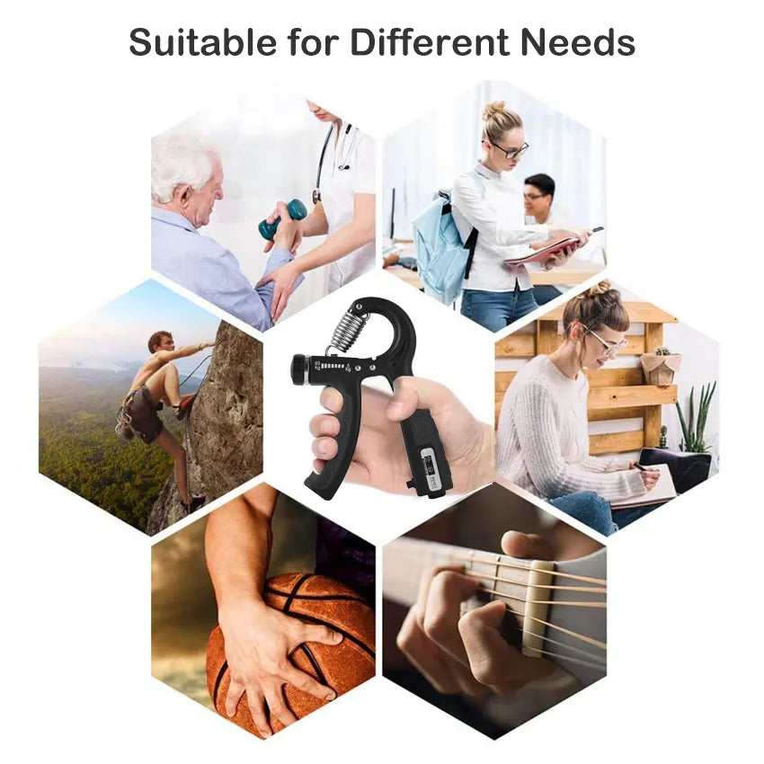 Histro Automatic Counting Hand Gripper Adjustable Resistance Automatic Counting Non-Slip Hand Grip Strength Trainer Fingers