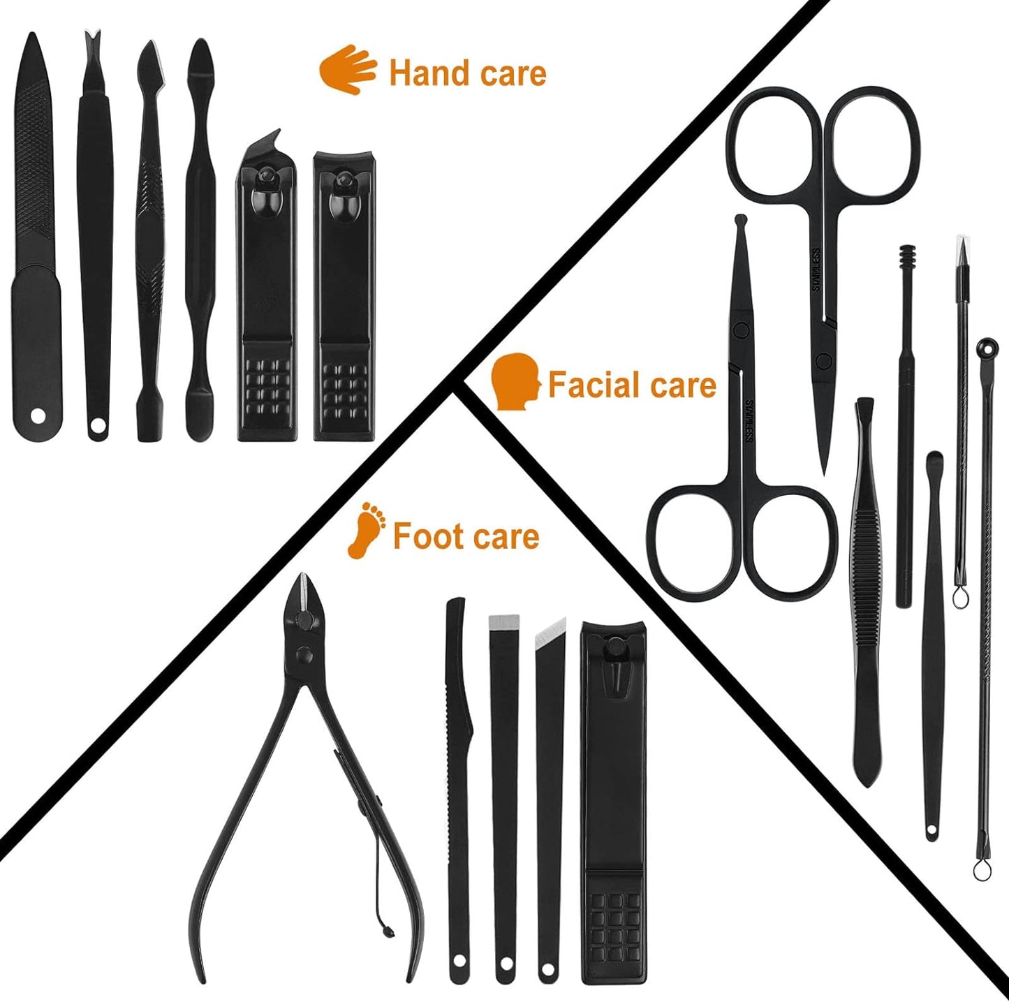 Nail Clippers Manicure Tool Set, With Portable Travel Case, Dead Skin Clippers, Cuticle Nippers and Cutter Kit